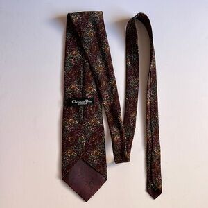 Christian Dior Monsieur All Silk Fabric Woven Tie